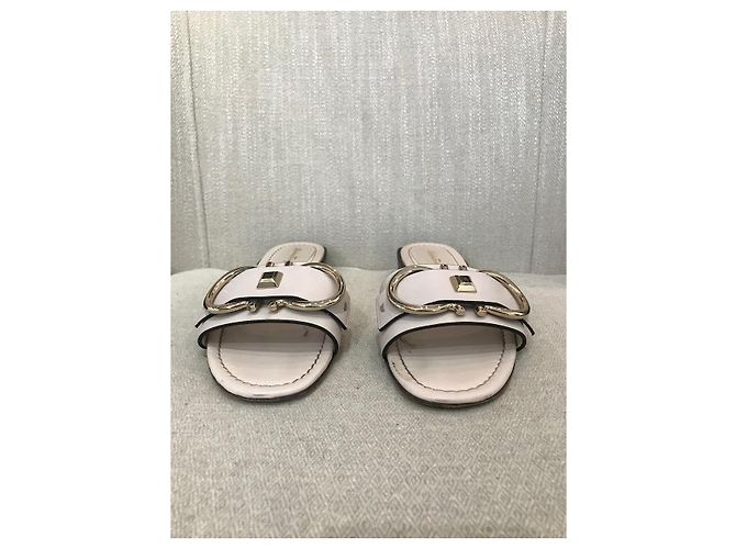 Gancini Mules Salvatore Ferragamo T.37,5 Beige - vista 3