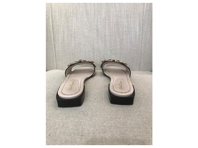 Gancini Mules Salvatore Ferragamo T.37,5 Beige - vista 5