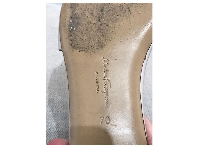 Gancini Mules Salvatore Ferragamo T.37,5 Beige - vista 6