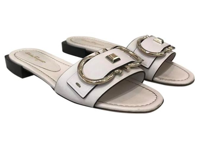 Gancini Mules Salvatore Ferragamo T.37,5 Beige - vista 8