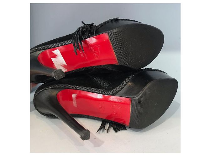 Botas Christian Louboutin negras T.38,5 Negro - vista 5