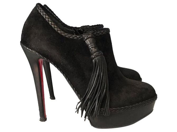Botas Christian Louboutin negras T.38,5 Negro - vista 7