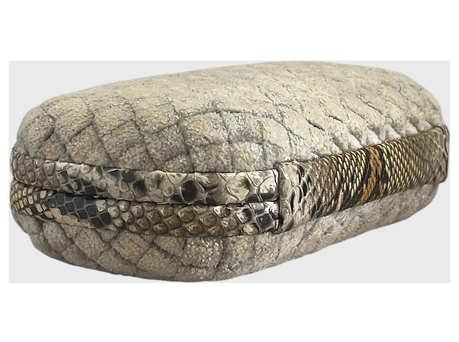 Minaudière Bottega Veneta beige - vista 4