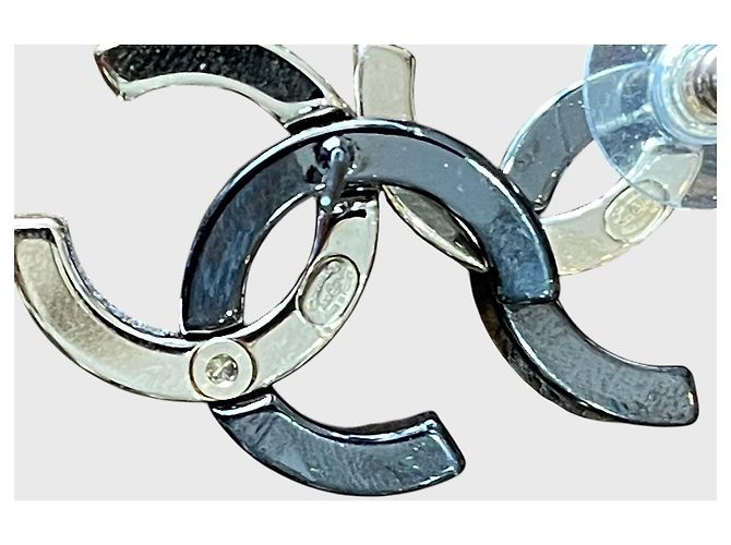 Boucles d'oreilles Chanel bicolore Golden - view 6
