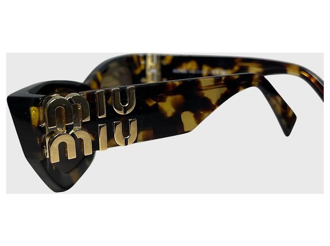 Gafas de sol Miu Miu de carey Castaño - vista 2