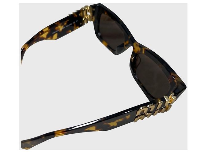 Gafas de sol Miu Miu de carey Castaño - vista 3
