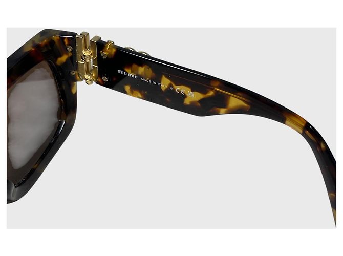 Gafas de sol Miu Miu de carey Castaño - vista 4