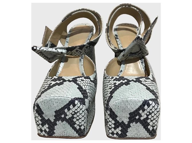 Bottega Veneta Pumps aus Python Gr. 41 Blau - Ansicht 3