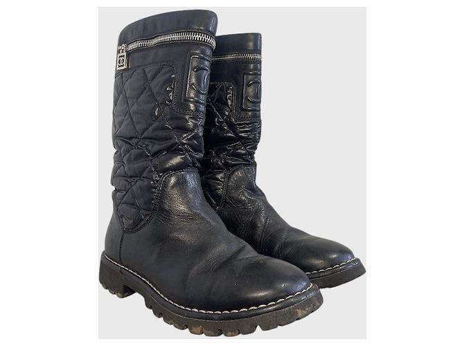 Botas Chanel negras T.34,5 Negro - vista 2