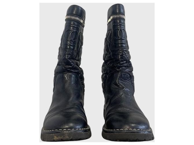 Botas Chanel negras T.34,5 Negro - vista 3