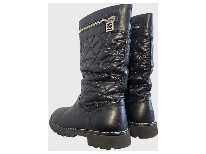 Botas Chanel negras T.34,5 Negro - vista 6