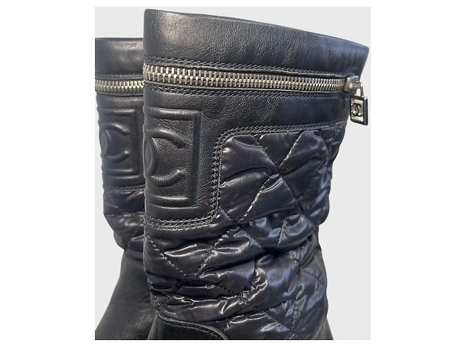 Botas Chanel negras T.34,5 Negro - vista 8