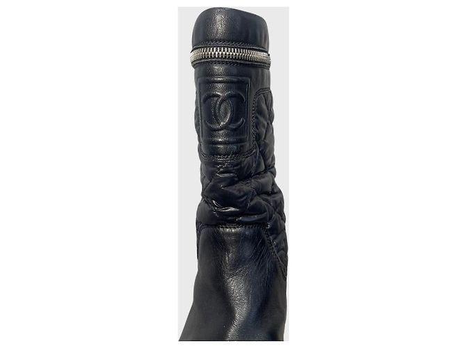 Botas Chanel negras T.34,5 Negro - vista 9