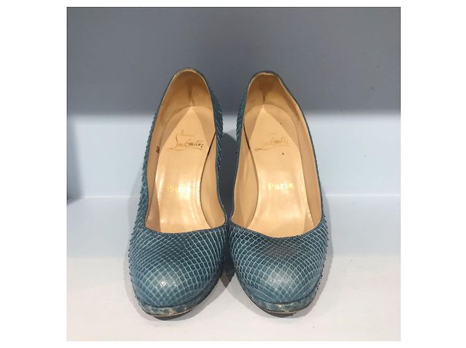 Décolleté Christian Louboutin T.35,5 Blu - vista 2