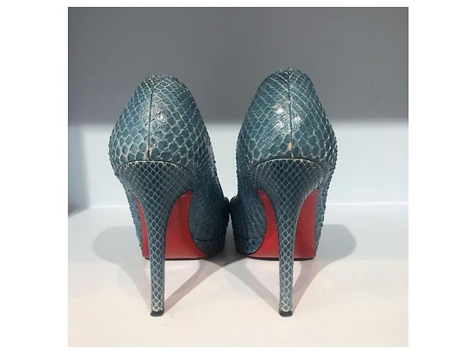 Décolleté Christian Louboutin T.35,5 Blu - vista 3
