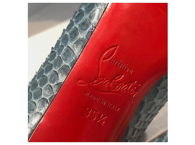 Décolleté Christian Louboutin T.35,5 Blu - vista 5