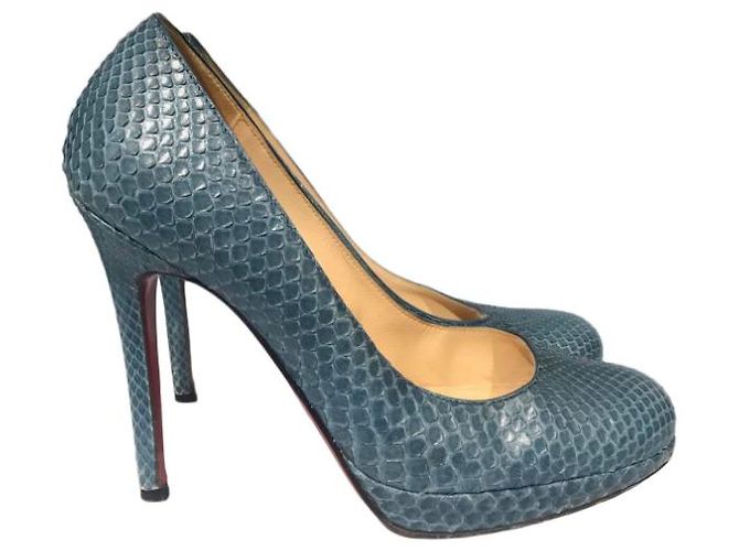 Décolleté Christian Louboutin T.35,5 Blu - vista 6