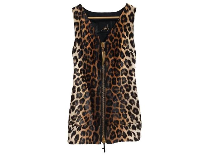 Chaqueta Giuseppe Zanotti leopard T.34 Beige - vista 6