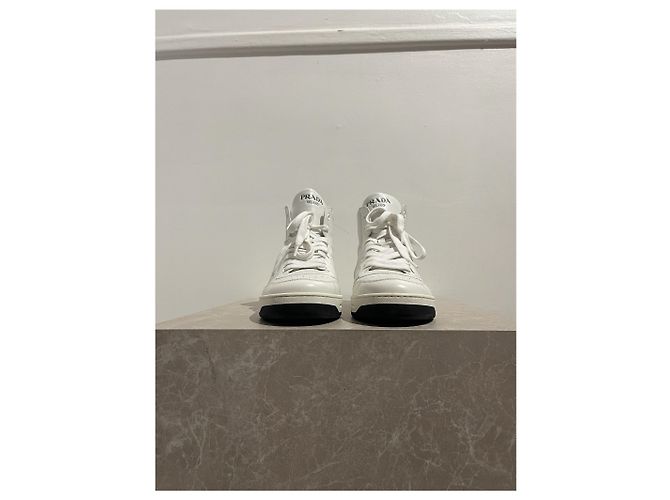 Sapatilhas Prada Downtown T.39,5 Branco - vista 3