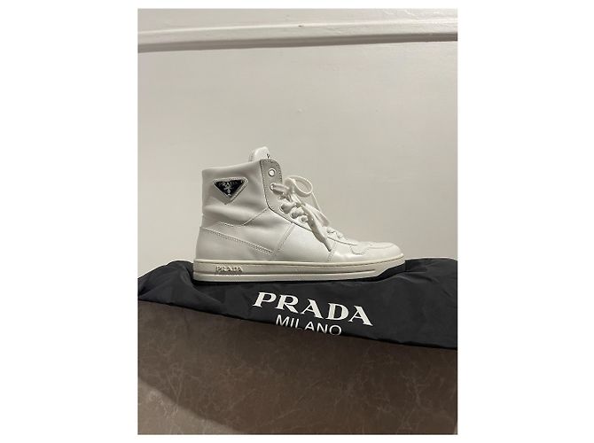 Sapatilhas Prada Downtown T.39,5 Branco - vista 9
