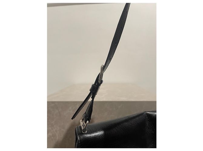 Borsa Balenciaga Crush nera Nero - vista 8