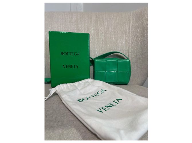 Borsa Bottega Veneta Candy Cassette Mini Verde - vista 10