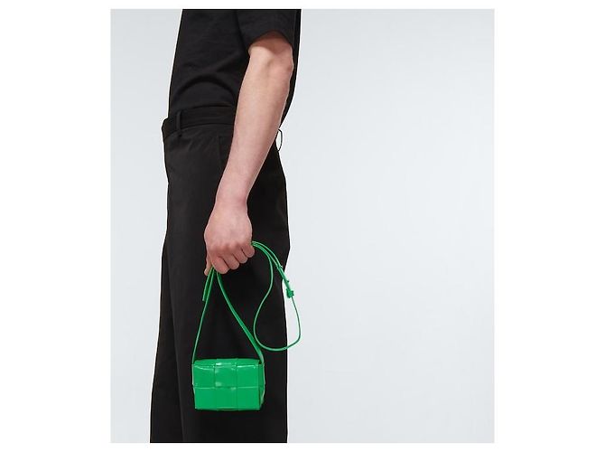 Borsa Bottega Veneta Candy Cassette Mini Verde - vista 14