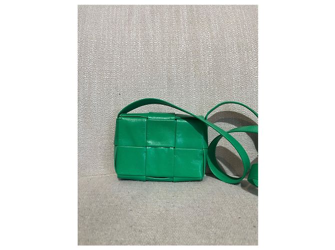 Borsa Bottega Veneta Candy Cassette Mini Verde - vista 3