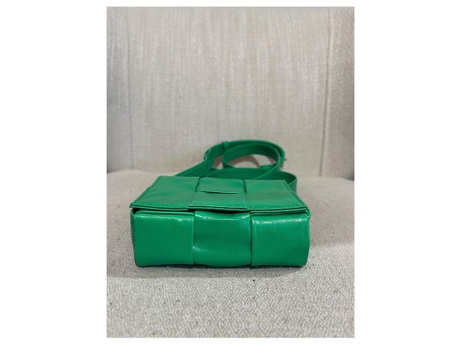 Borsa Bottega Veneta Candy Cassette Mini Verde - vista 4