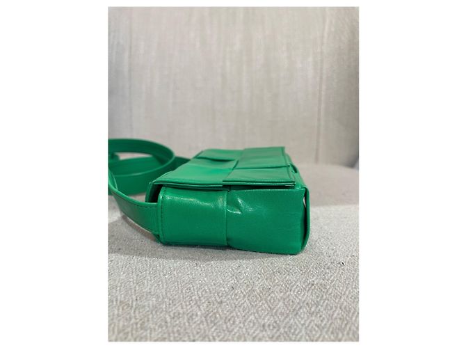 Borsa Bottega Veneta Candy Cassette Mini Verde - vista 5