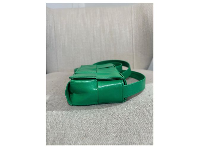 Borsa Bottega Veneta Candy Cassette Mini Verde - vista 6