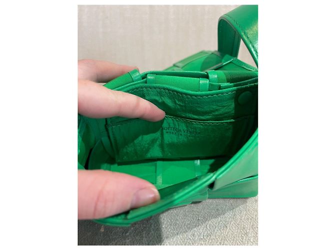 Borsa Bottega Veneta Candy Cassette Mini Verde - vista 8
