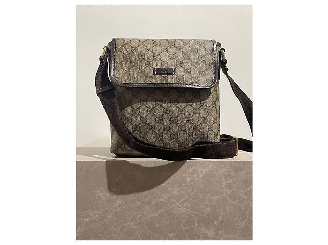 Bolsa Gucci em lona bege - vista 11