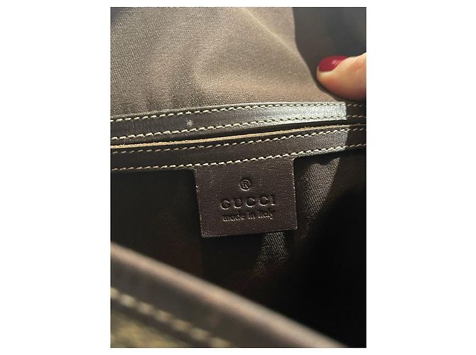 Bolsa Gucci em lona bege - vista 8