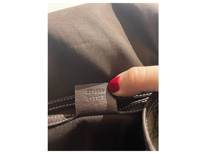 Bolsa Gucci em lona bege - vista 9