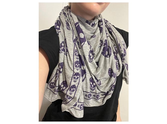 Pañuelo Alexander McQueen gris - vista 7