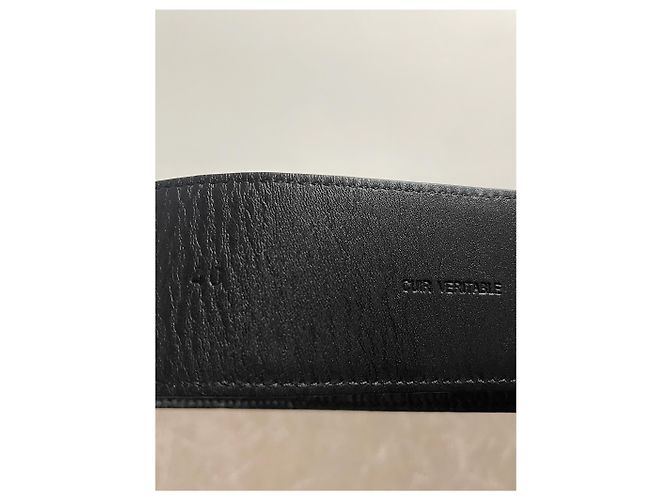 Chanel Gürtel aus schwarzem geflochtenem Leder mit CC Logo - Ansicht 6