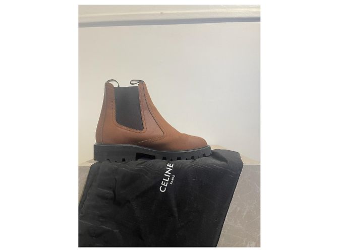 Céline Bottines Celine Margaret marron T.40 - vue 9