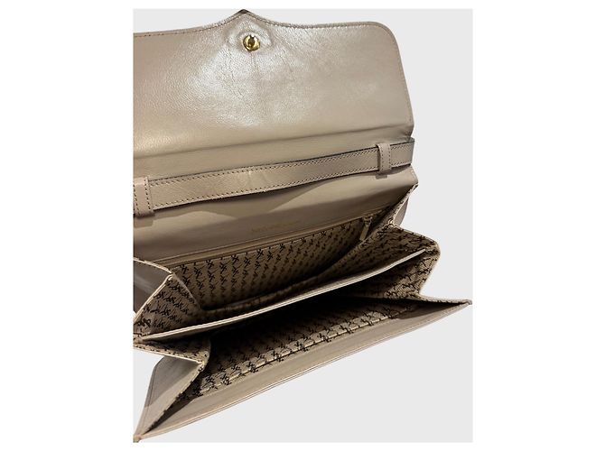 Borsa Yves Saint Laurent beige Grigio - vista 10