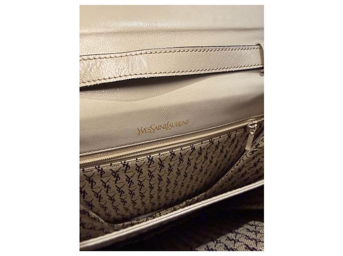 Borsa Yves Saint Laurent beige Grigio - vista 11