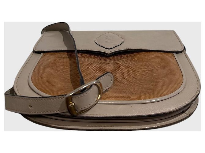 Borsa Yves Saint Laurent beige Grigio - vista 5