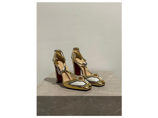 Christian Louboutin Louboutin Pumps nacre doré T.38,5 Golden - Ansicht 2