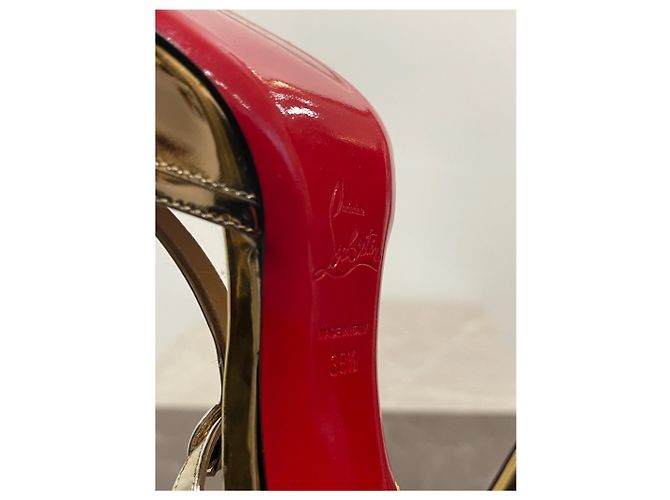 Christian Louboutin Louboutin Pumps nacre doré T.38,5 Golden - Ansicht 6