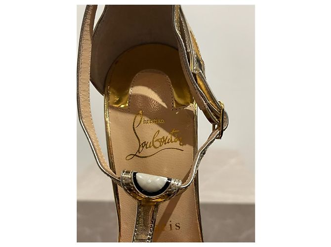 Christian Louboutin Louboutin Pumps nacre doré T.38,5 Golden - Ansicht 7