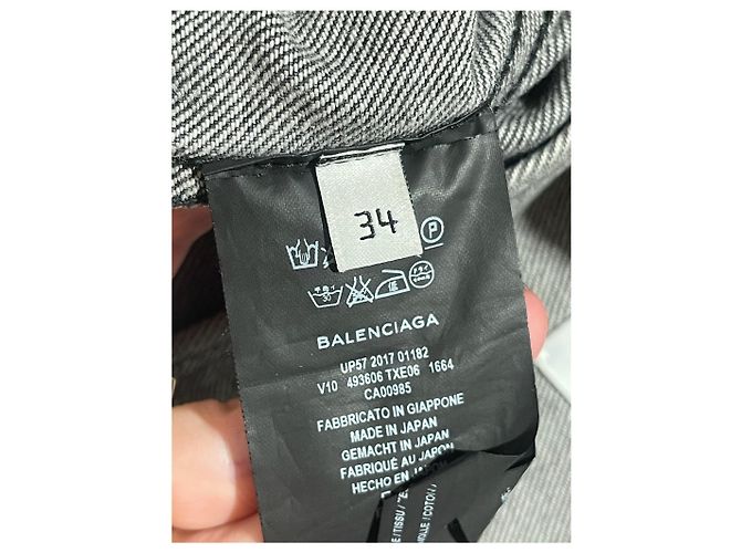 Balenciaga Jeansjacke T.34 Schwarz - Ansicht 11
