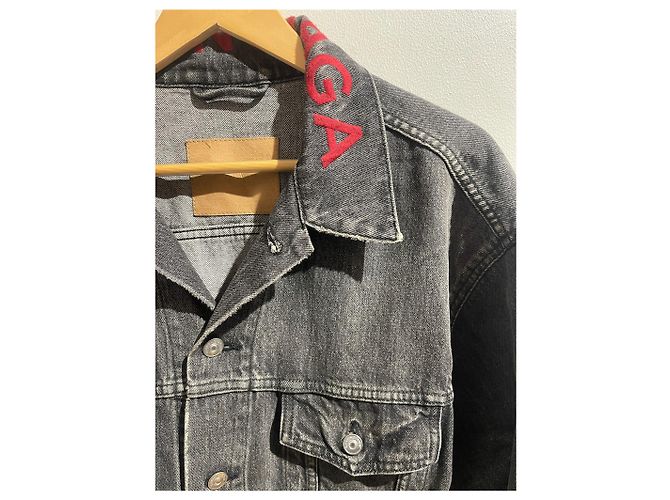 Balenciaga Jeansjacke T.34 Schwarz - Ansicht 2