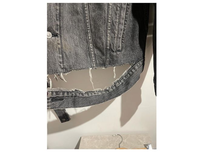 Balenciaga Jeansjacke T.34 Schwarz - Ansicht 8