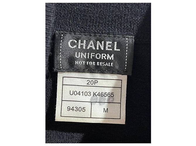 Pull Chanel Uniform zippé en laine noir M - vue 5