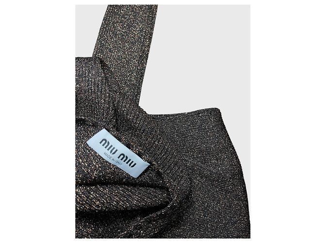 Top Miu Miu castanho T.XS Marrom - vista 4