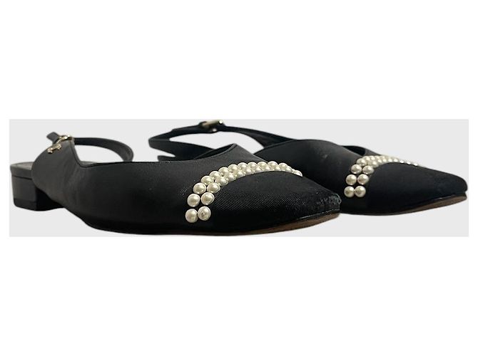 Slingback Chanel schwarz T.39 - Ansicht 2